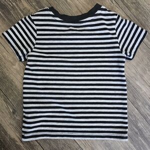Cat & Jack Toddler Black & Grey Striped Tee Sz 12